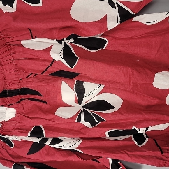 Who What Wear Off The Shoulder Floral Balloon Sleeve Top - Picture 2 of 9